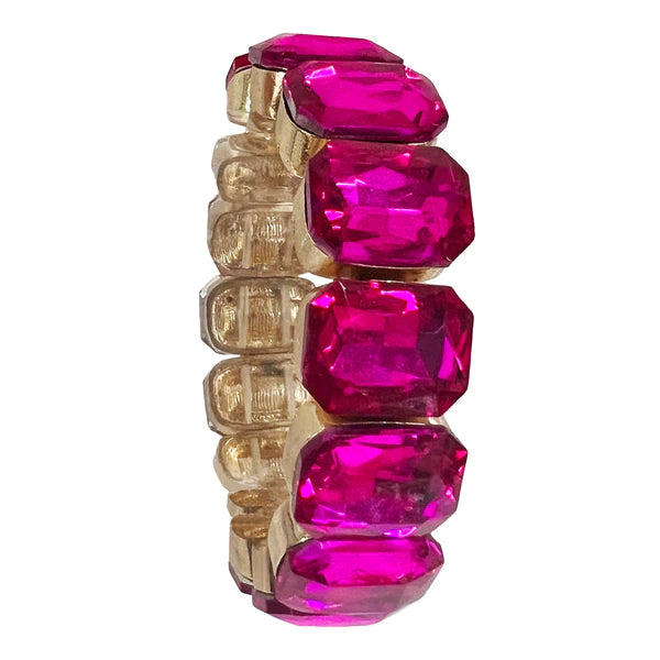 Fuchsia Radiance Crystal Bracelet