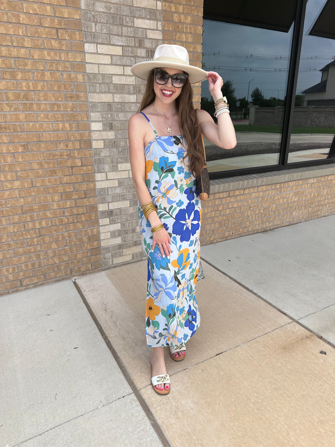 Seaside Serenity Floral Lined Dress