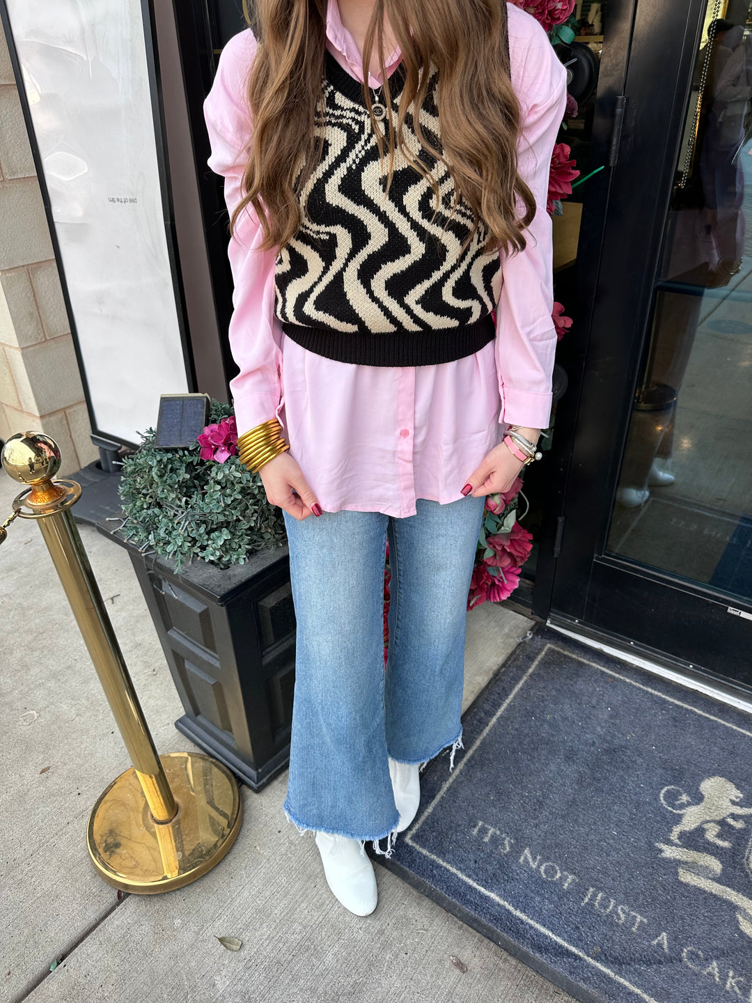 Classic Pink Button-Up Shirt