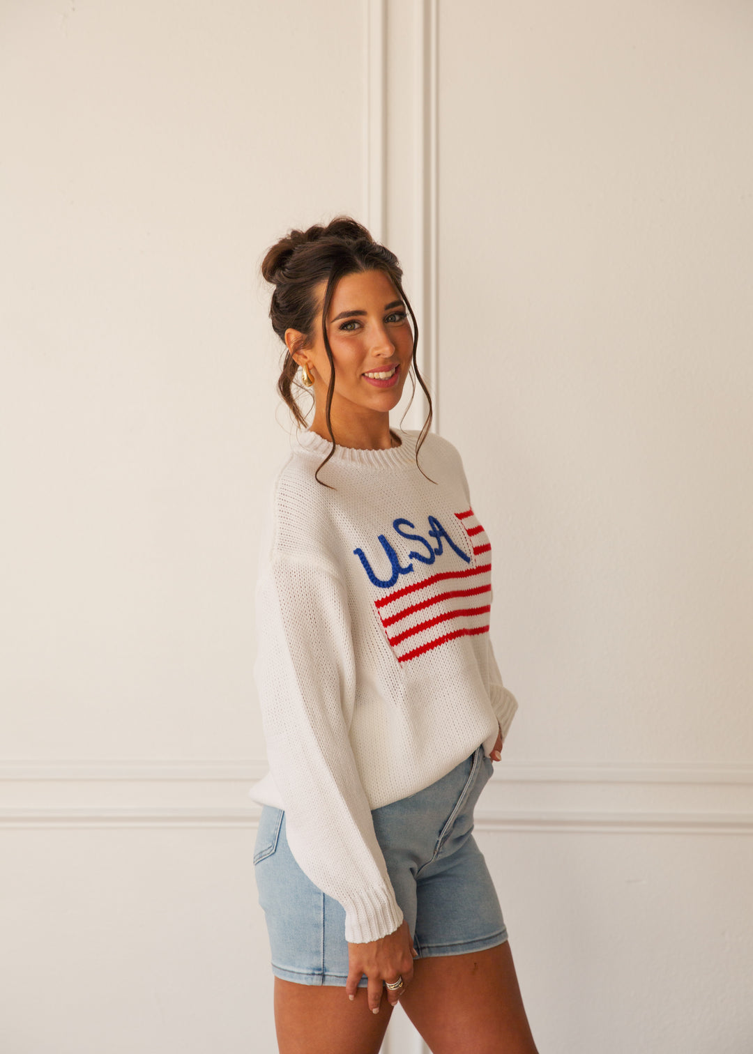 USA Flag Knit Sweater