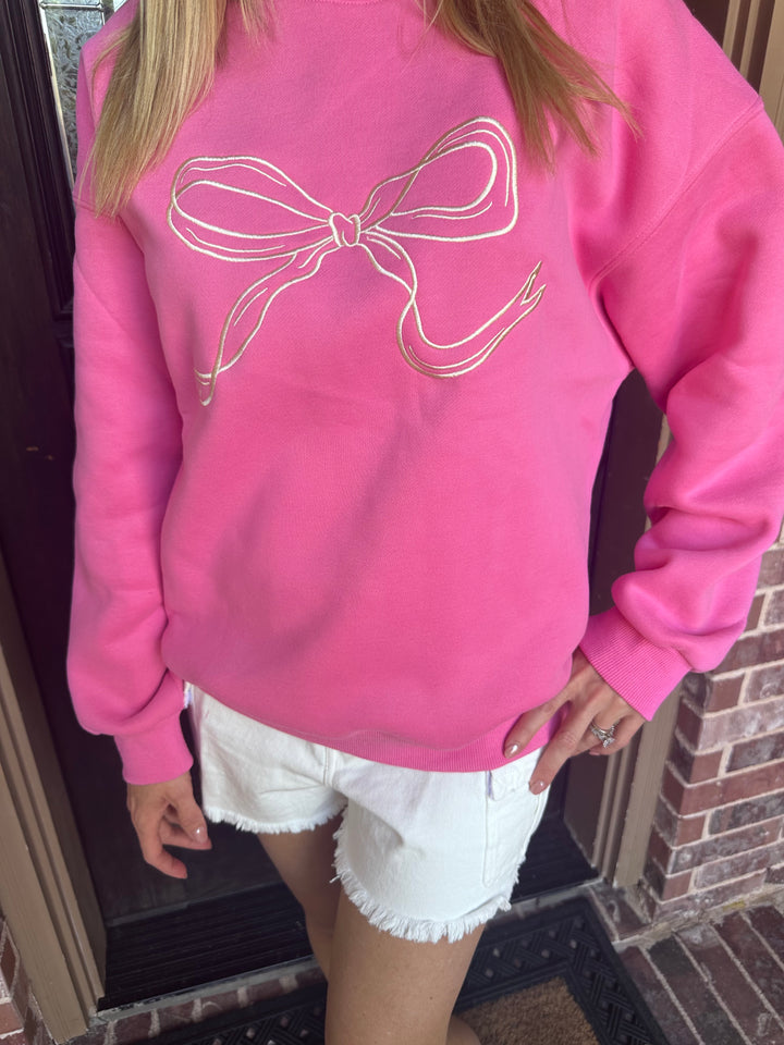 Ballet Pink Bow Sweatshirt