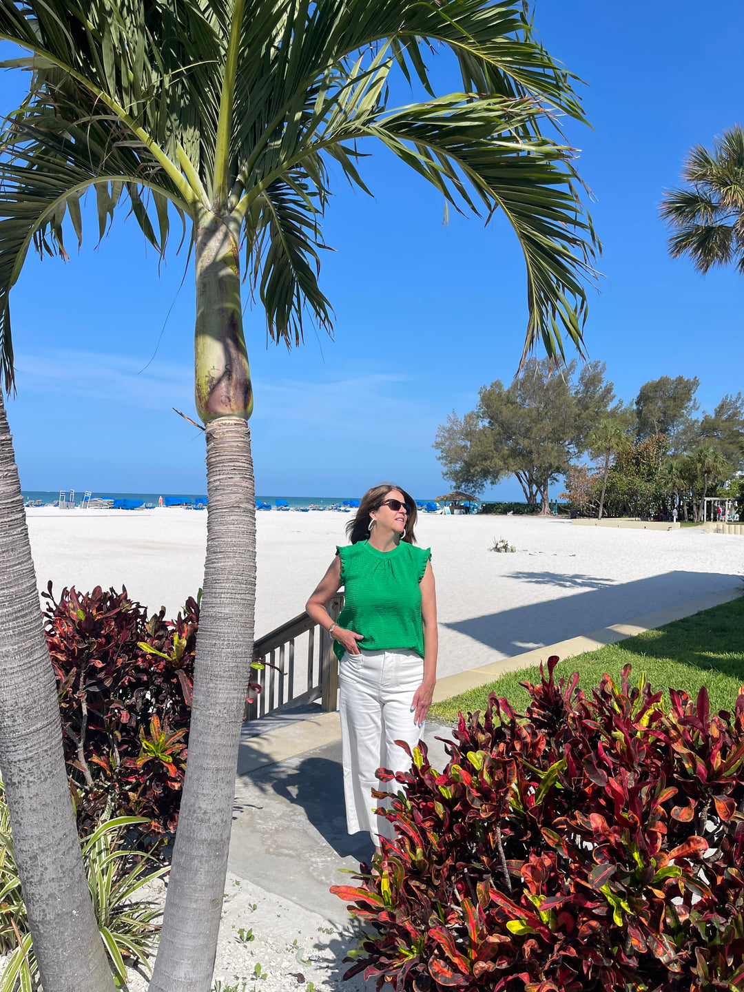 Paradise Oasis Kelly Green Textured Top