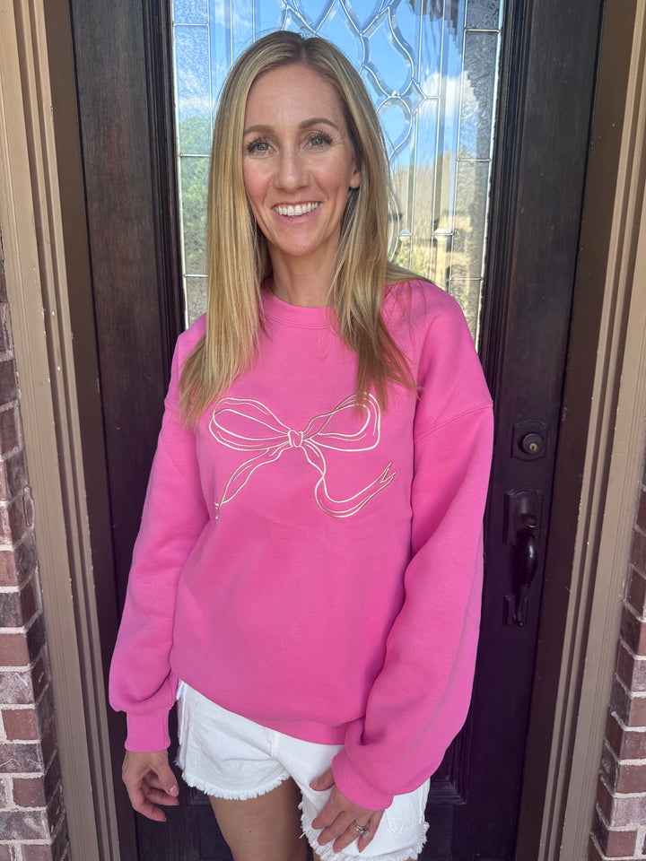 Ballet Pink Bow Sweatshirt