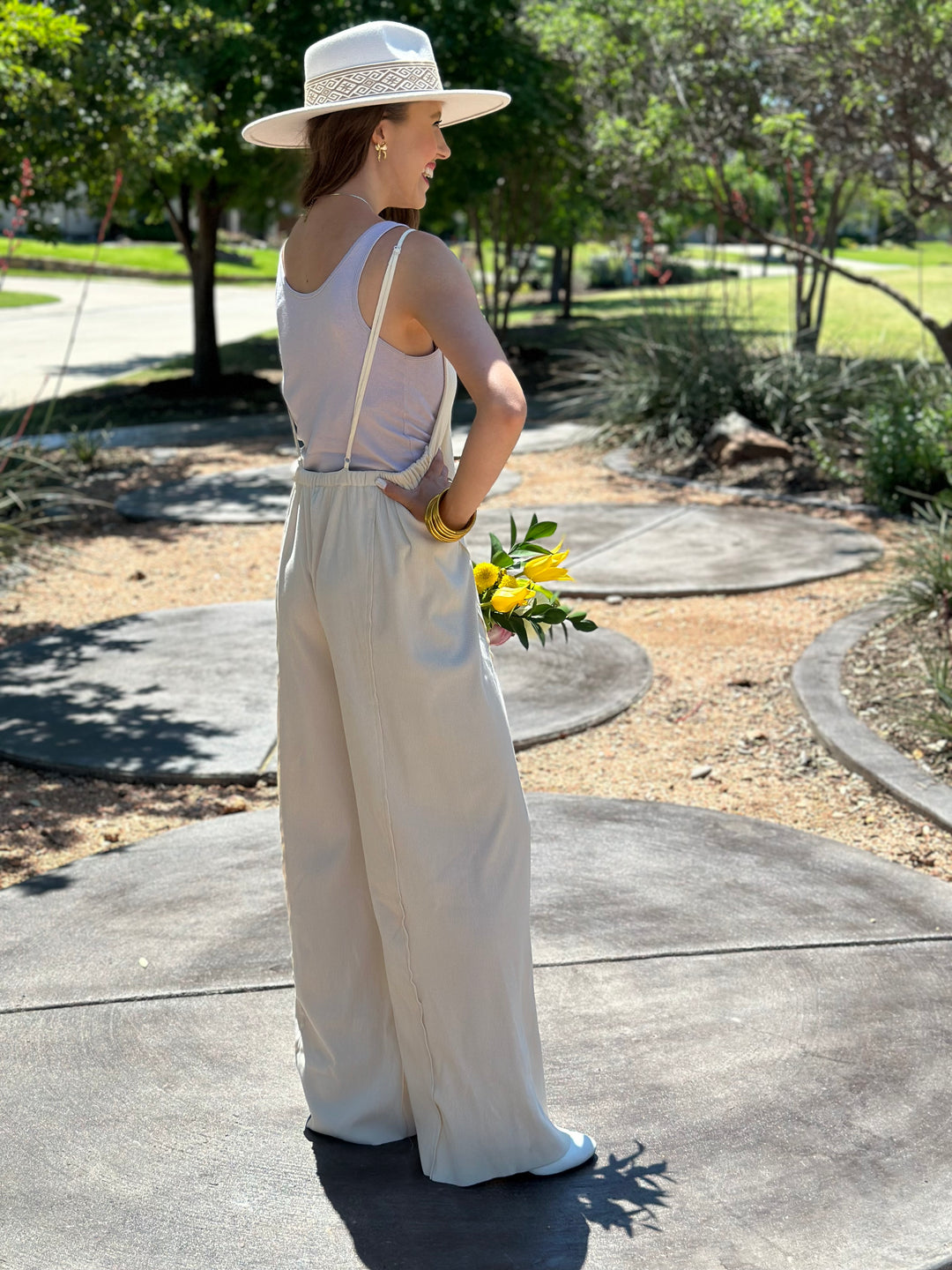 Neutral Era Oatmeal Overall Jumpsuit