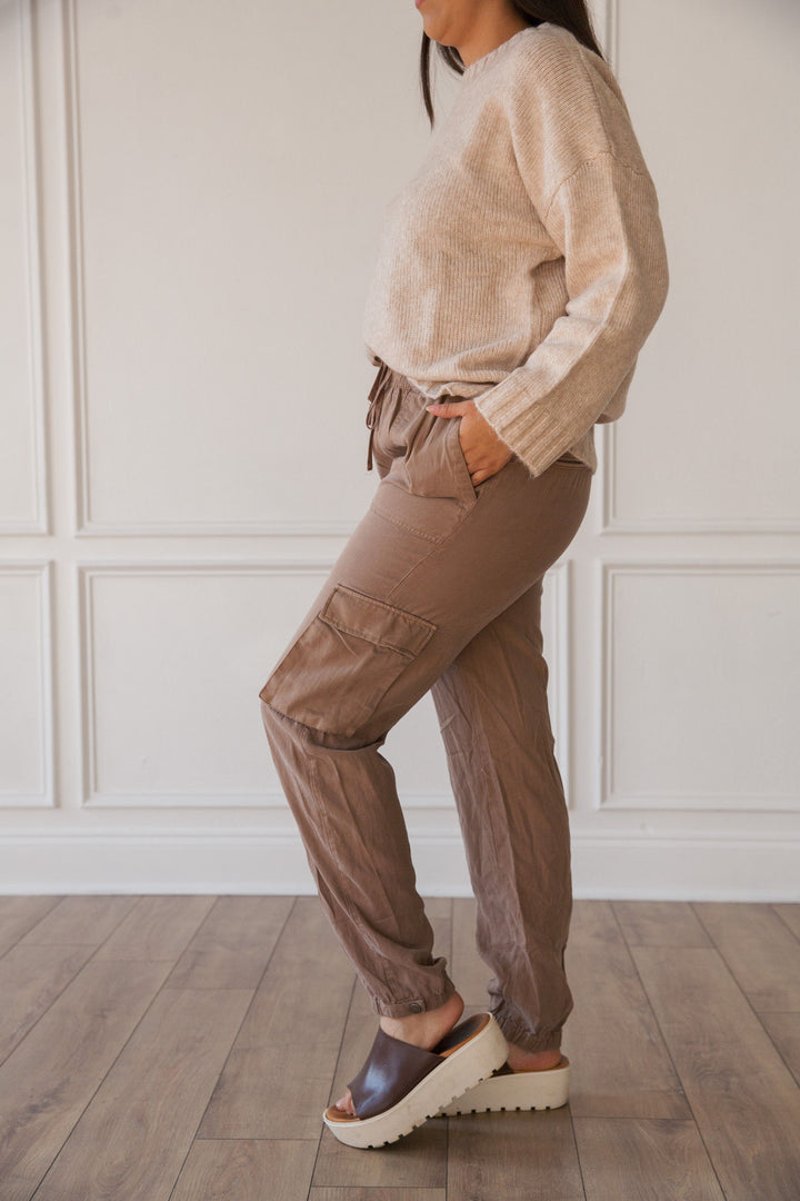 Fall Dark Sand Cargo Pants