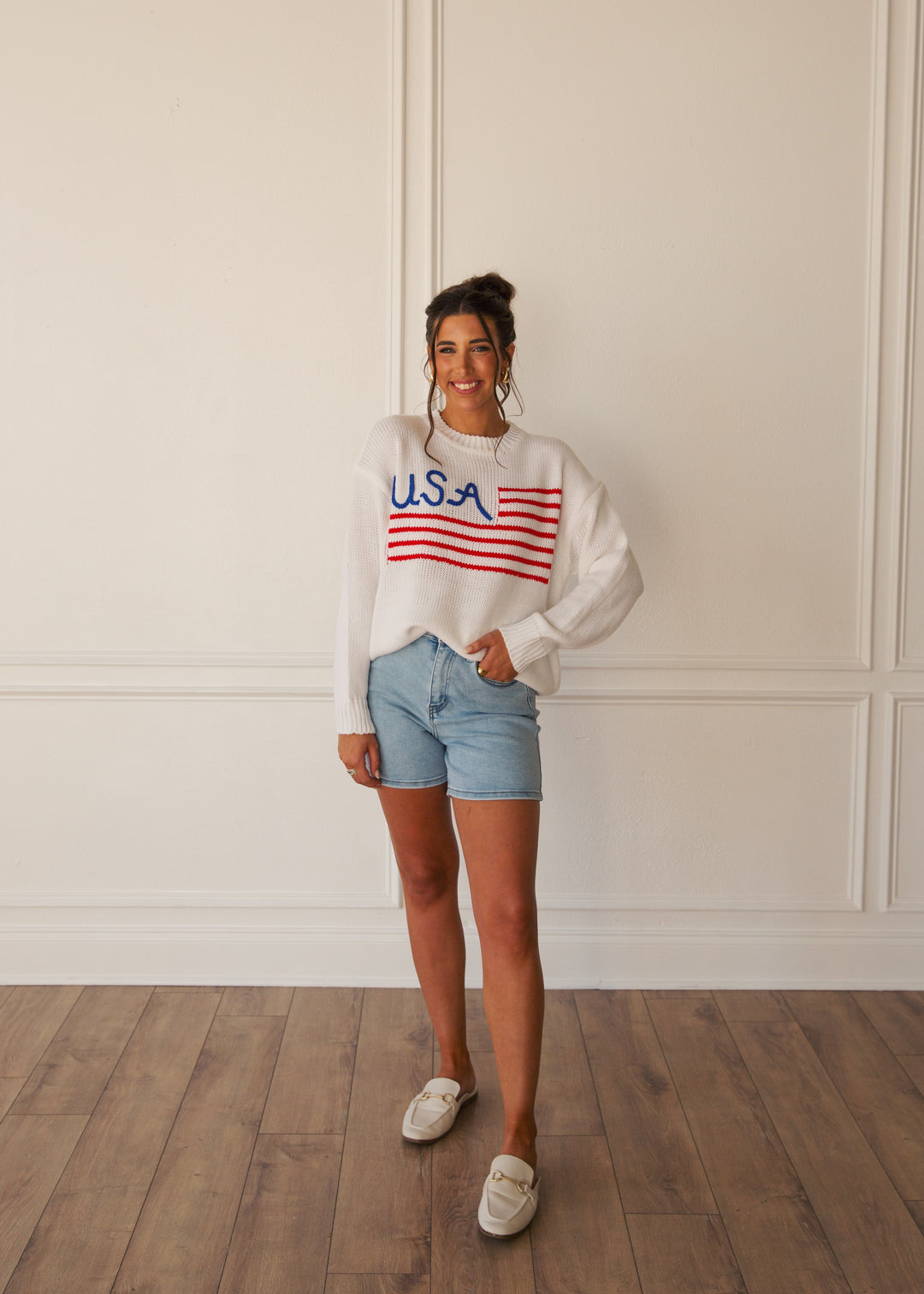 USA Flag Knit Sweater