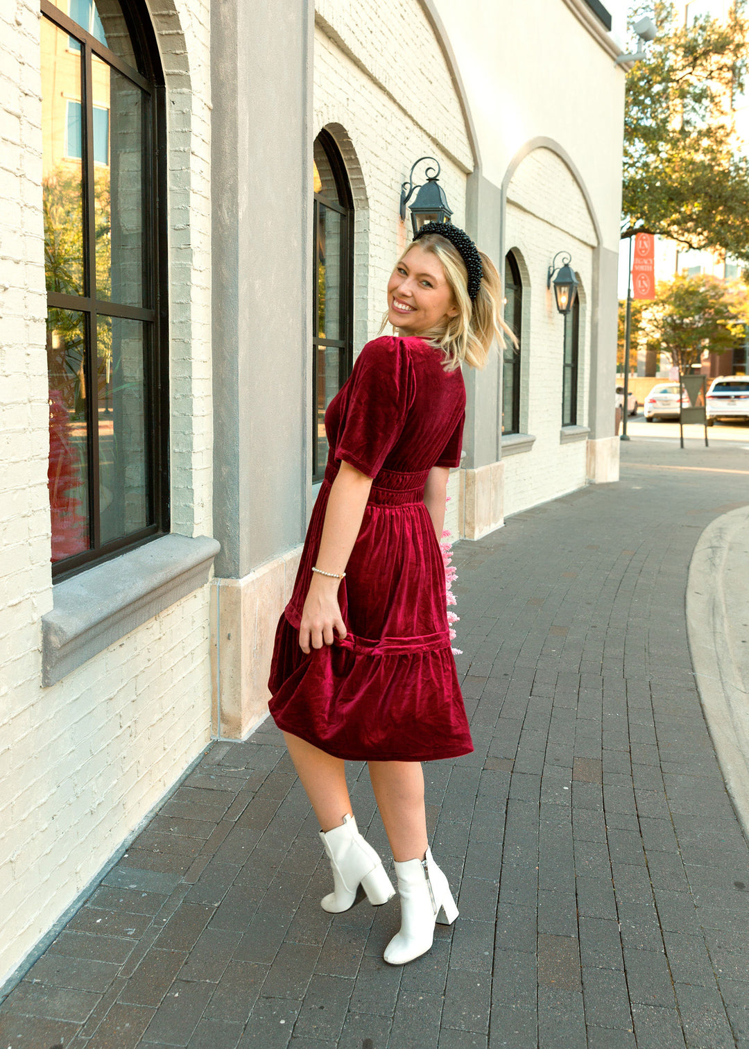 Holiday Cheer Wine Dress Kailee Grace & Co Holiday Cheer Wine Dress Kailee Grace & Co