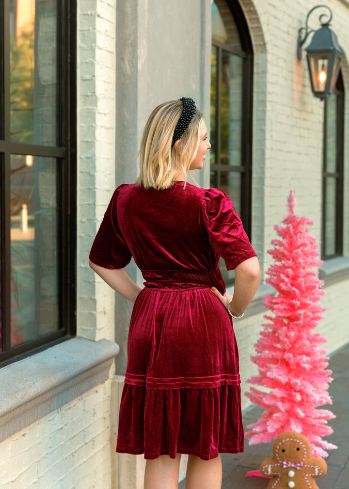 Holiday Cheer Wine Dress