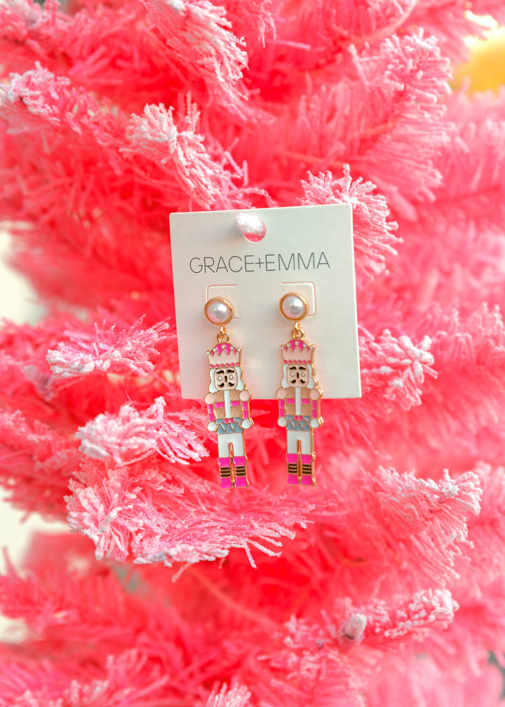 Pink Nutcracker Earrings