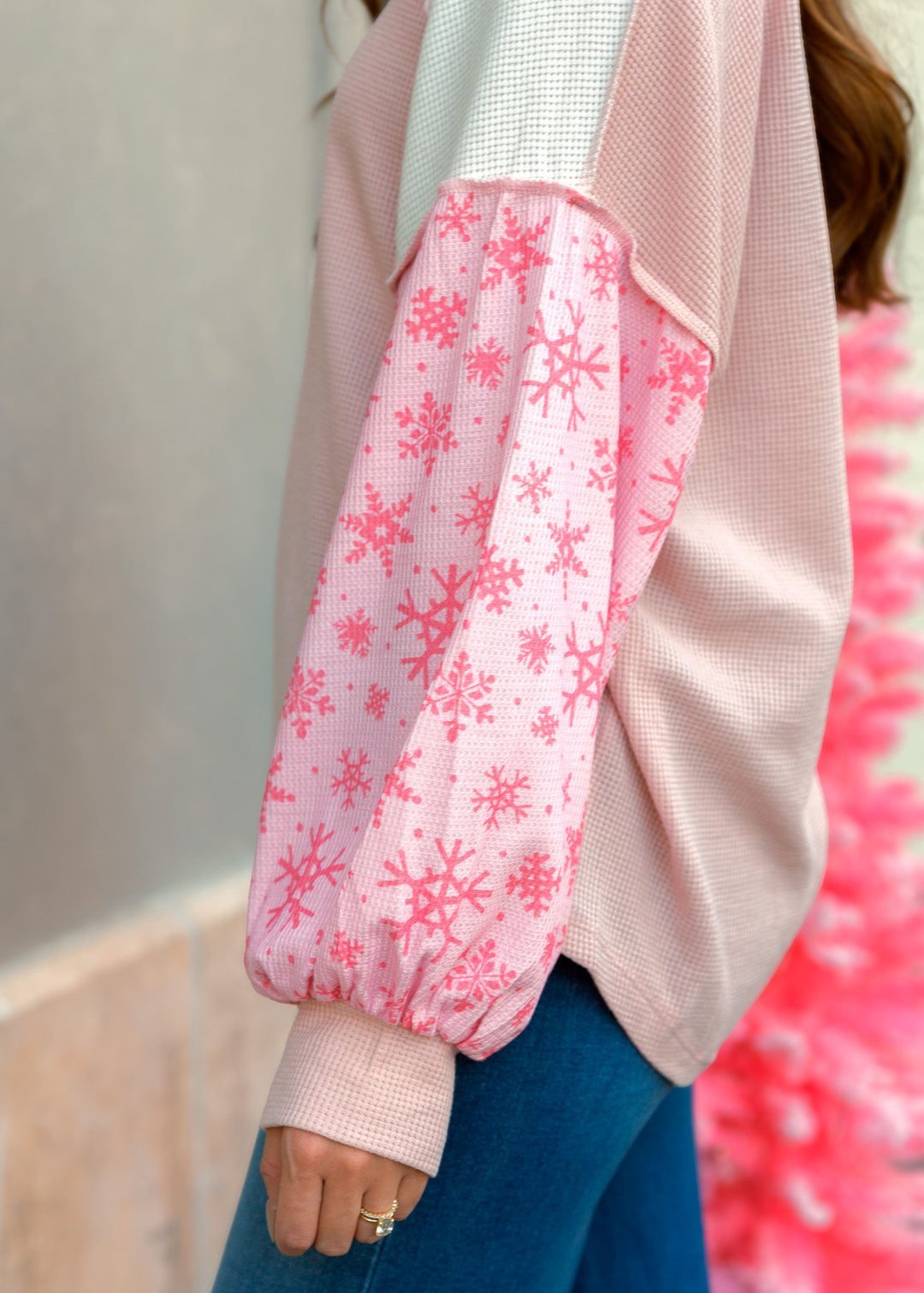 Pink Snowflake Top