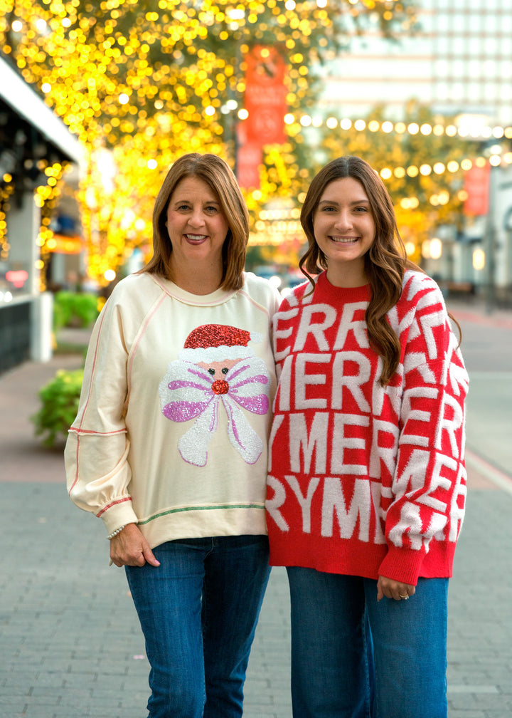 Santa Bow Sweater