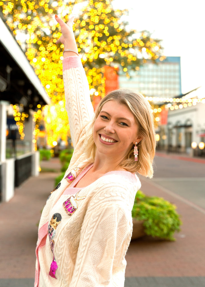 Pink Nutcracker Earrings