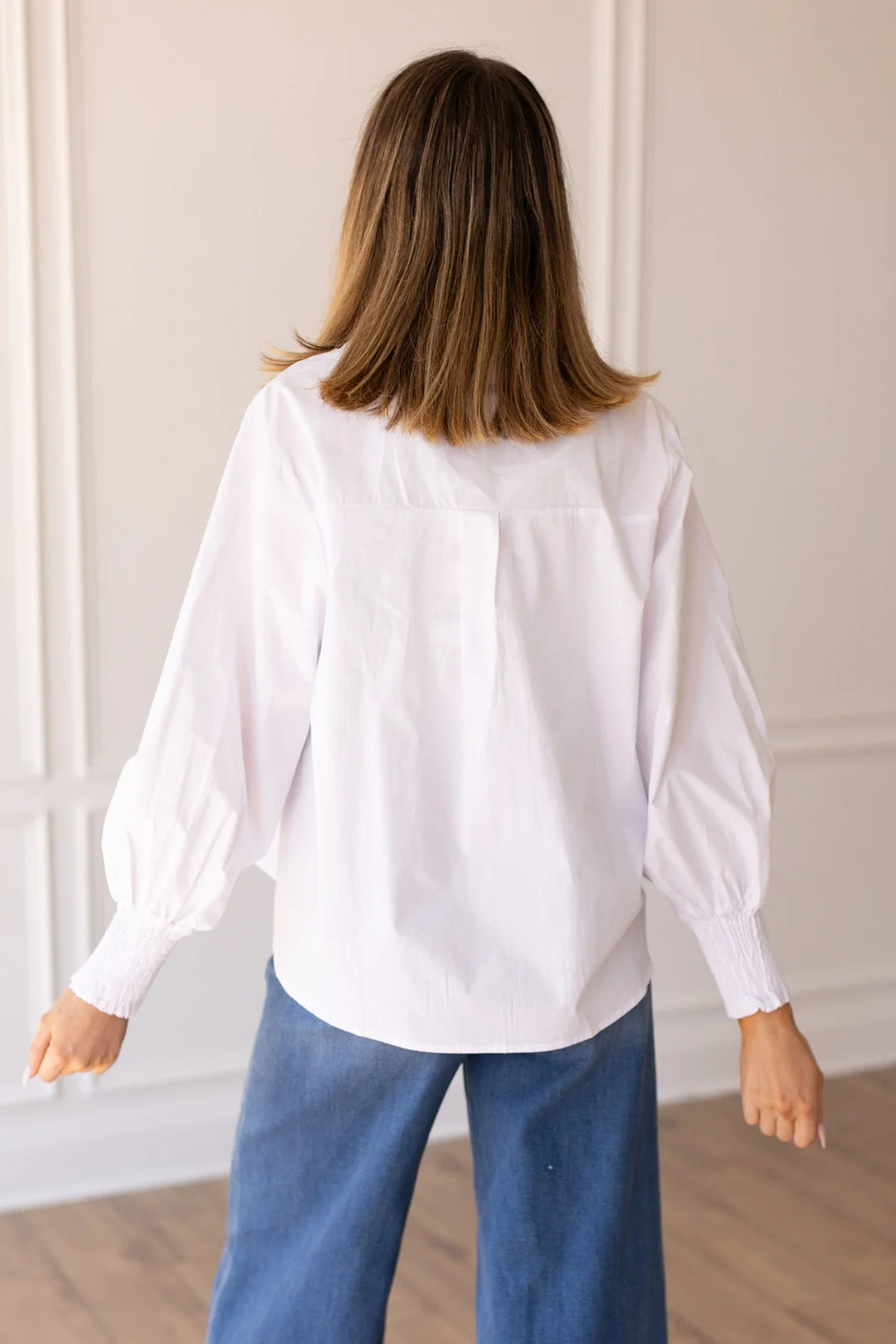 Everyday White Balloon Blouse Sleeve