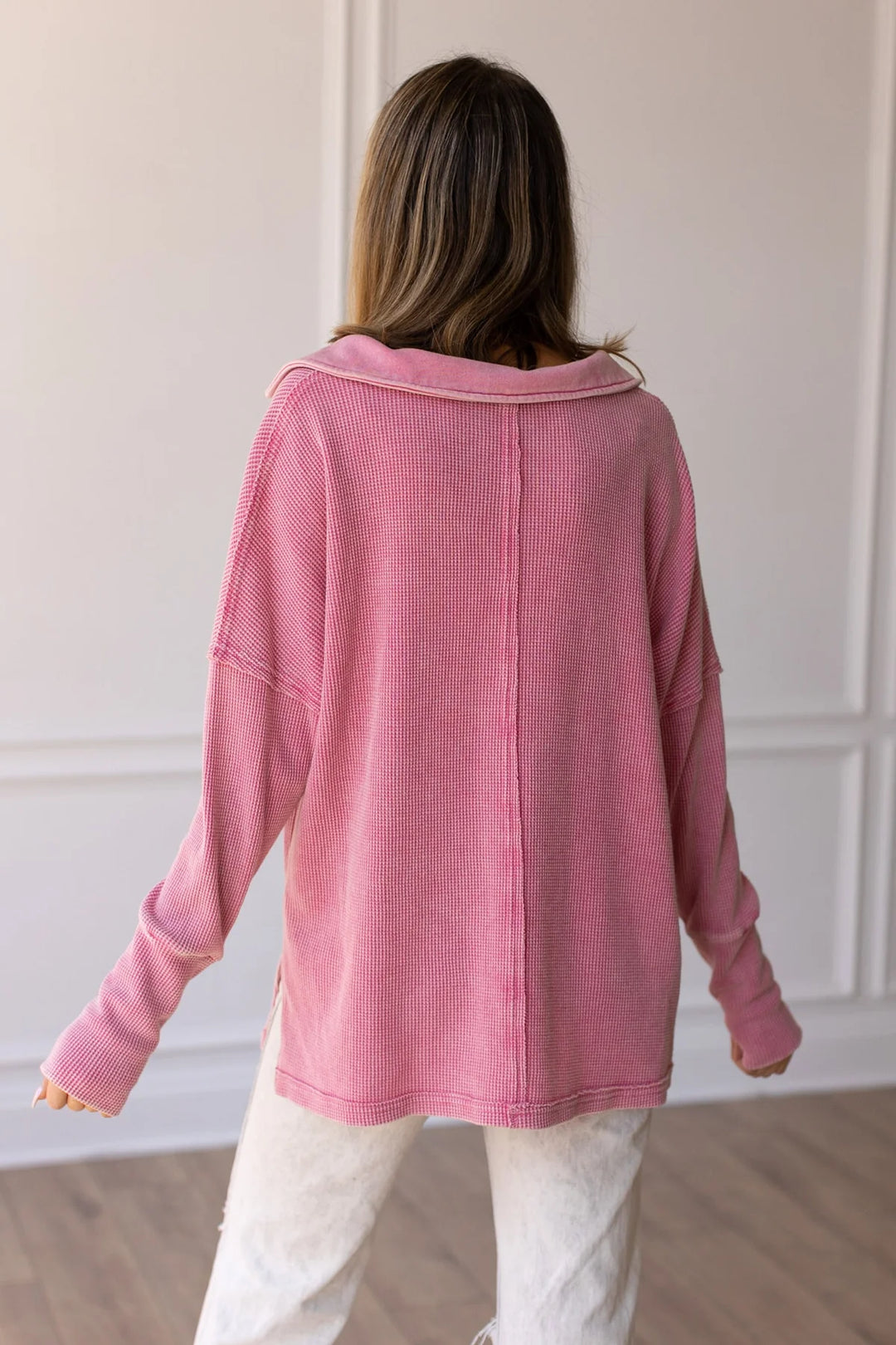 Pink Posey Waffle Knit Top