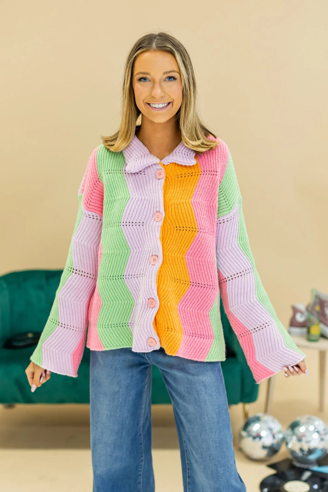 Sherbet Pastel Sweater Cardigan