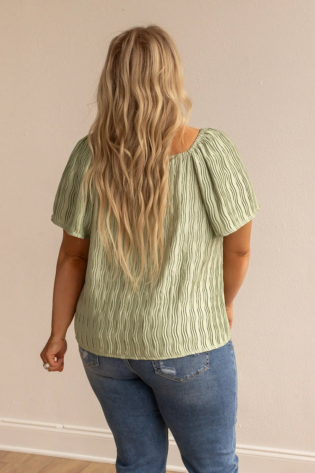 Green Silk Charm Blouse